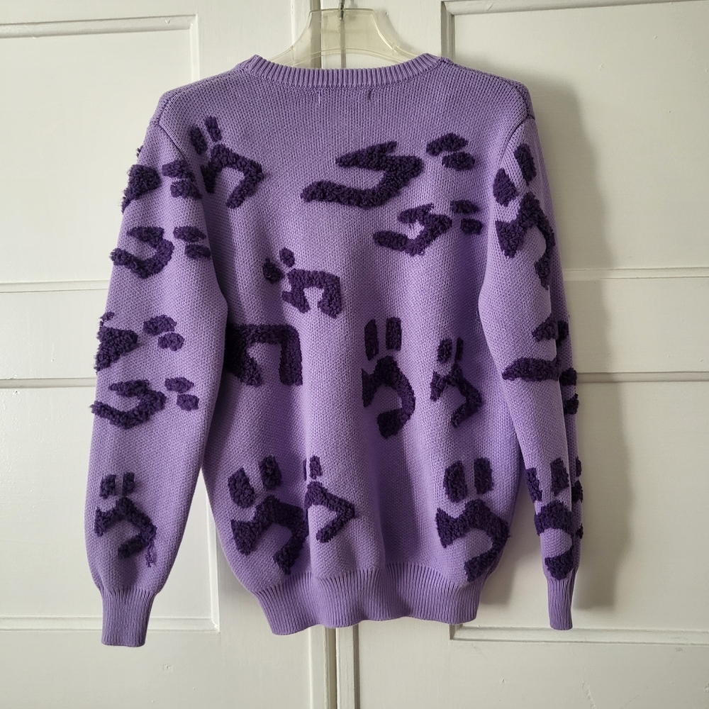 Shihiko Purple Crew Neck Anime Fuzzy Knit Heavyweight Sweater Men’s Size Small